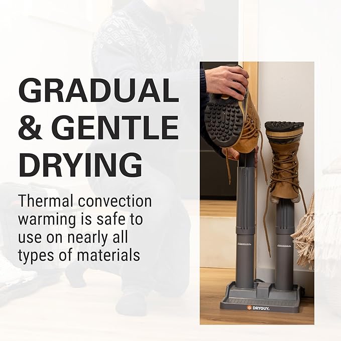 DryGuy Shoe, Boot, Garment & Gear Electric Dryer, Quick Drying for Ski, Work, Sports Equipment – Energy Efficient, Odor Eliminating Design, Home or Garage Use,2 Port, Silent Heat - Image 2