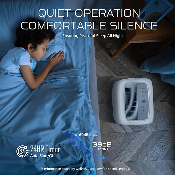 2025 Energy Star Dehumidifier for Home Basement, Max 50 Dehumidifier with 1.59 Gal Water Tank and Drain Hose,Smart Efficient Humidity Control for Bedroom, Living Room, Garage. - Image 7