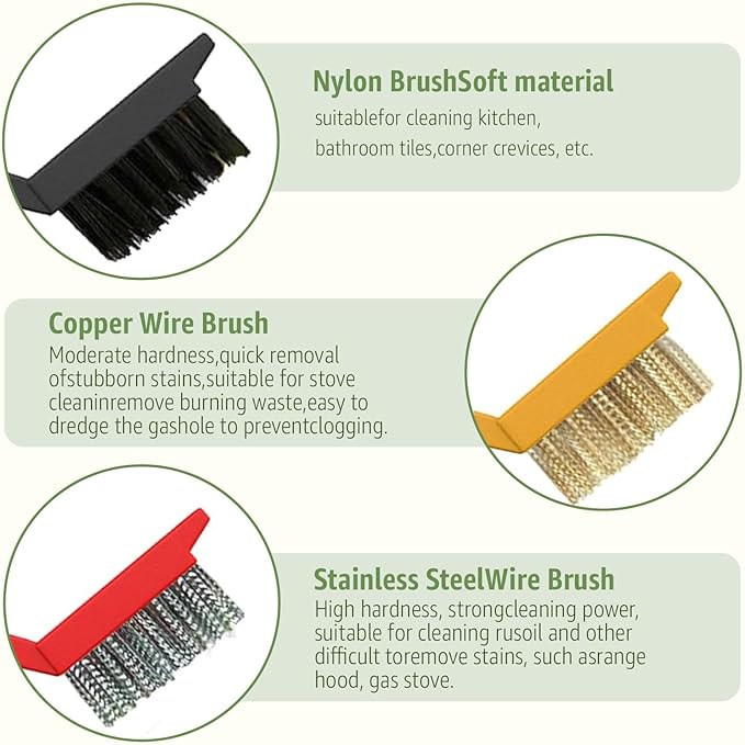 Inmorven 11 Pcs Crevice Cleaning Brush Set, Multi-Purpose Hard Bristle Brushes for Deep Cleaning Kitchen, Bathroom, Grout, Sink, Cup, Teapot, Bottle, Blender, Corners, Tight Spaces - Image 3