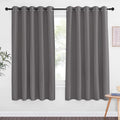 NICETOWN Blackout Curtain Drape for Bedroom - Grommet Noise Reducing Thermal Insulated Solid Room Darkening Window Treatment for Doorway/Kids Room (1 Panel, 66 x 66 Inch, Gray) by NICETOWN