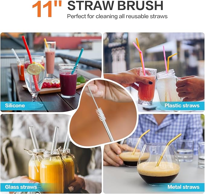 3 Pack Cleaner Brush Kit for Stanley, Bottle Cleaner Brush Set with Straw Brush Cleaner and Cup Lid Cleaning Brush for Stanley Cup, Tumbler Cups, Drinking Glass (Blue) - Image 6