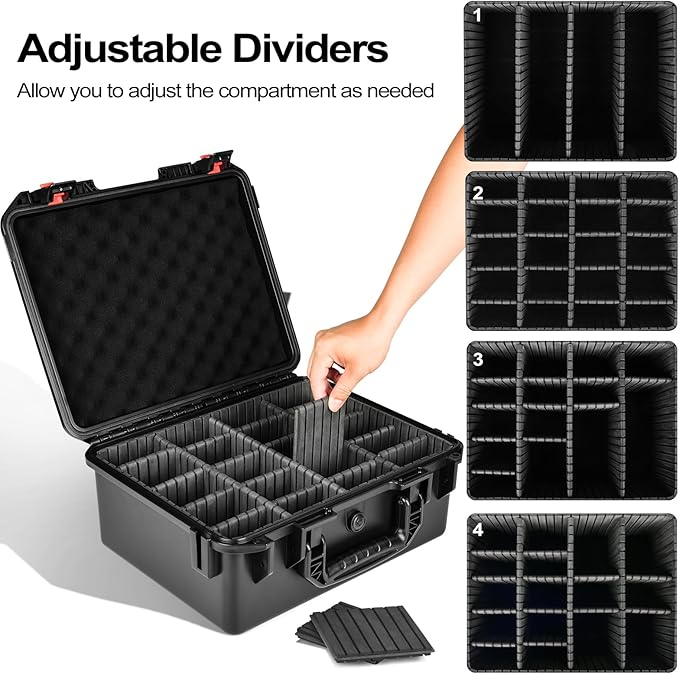 Card Storage Box for Graded Sports Cards - Extra Large Baseball Card Storage Box with 16 Dividers for PSA BGS SGC | Waterproof Trading Card Storage Case Fits Slab, Top Loader, Magnetic - Image 3