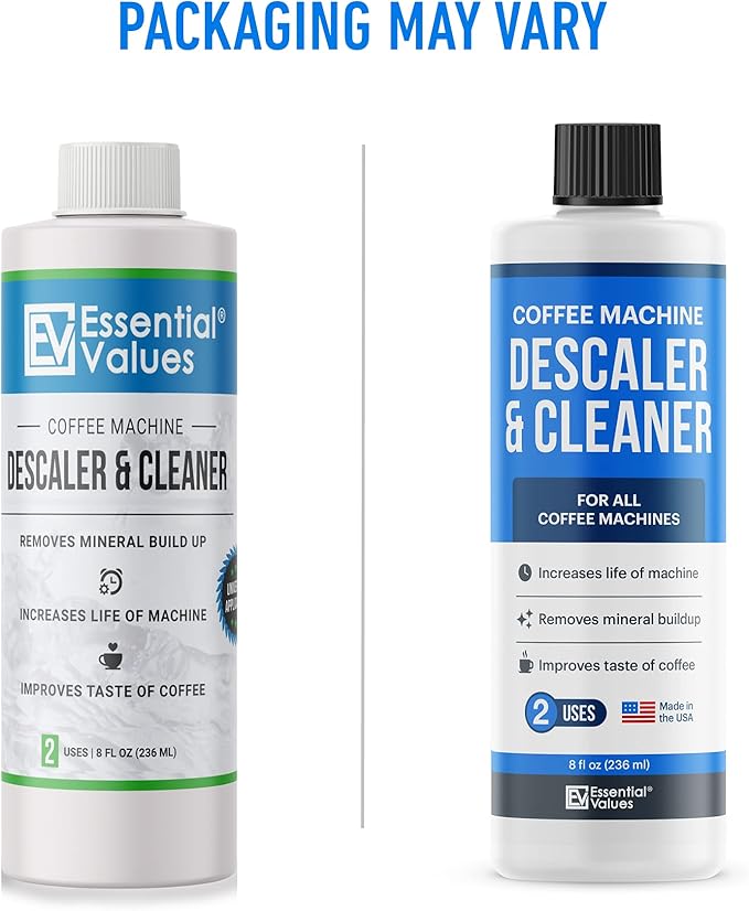 Essential Vales Descaling Solution (8 Uses) Coffee Machine Descaler Cleaner - Compatible with Breville Keurig Nespresso Delonghi - Liquid To Descale Coffee & Espresso Machines - Image 6