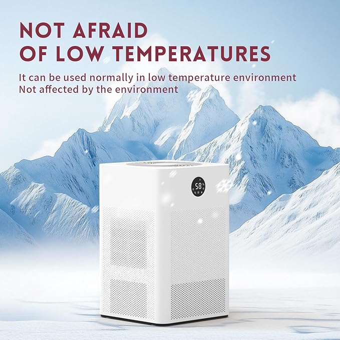 HD022 Rotary Dehumidifier for Bedroom with Drain Hose Ultra Quiet Small Portable Dehumidifiers for Basement Home Bathroom RV Dehumidifiers with Washable Filter Humidity Display Timer Mode - Image 7