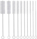 Long Straw Brush, Nylon Pipe Tube Cleaner 8-ihch 10 Different Diameters Set of 10 by DESIN