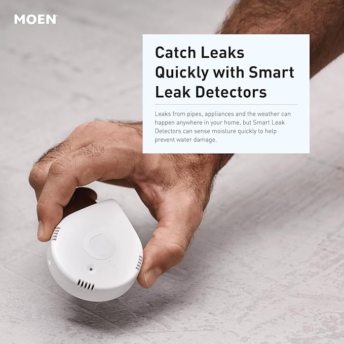Moen Flo Smart Water Monitor and Automatic Shutoff Sensor, Wi-Fi Water Leak Detector for 3/4-Inch Diameter Pipe, 900-001 - Image 16