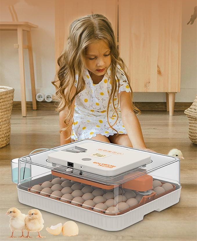 Egg Incubator for Hatching Eggs, Intelligent 56 Eggs Incubator with Temperature & Humidity Control, Automatic Egg Turning, Hatch Days & Egg Candler, Adjustable - Image 8