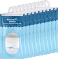 Moisture Absorbing Hanger Bag Fragrance Free - 10-Pack - 9.8 oz Hanging Dehumidifying Packs for Home, Kitchen, Bedroom, Bathroom, Closet, Rooms, Cars by AbsorbPro