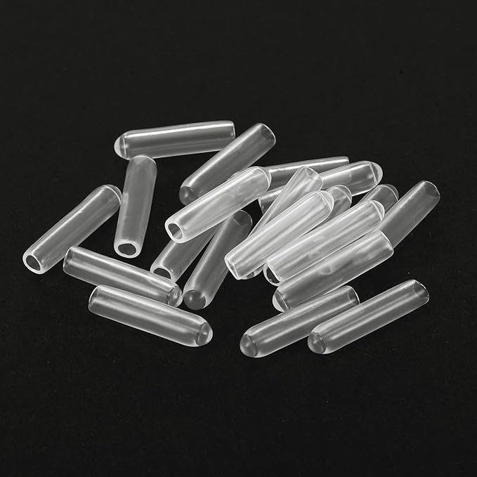 uxcell 20pcs Rubber End Caps Protective Caps 2.5mm ID Vinyl PVC Round Tube Bolt Cap Cover Screw Thread Protectors, Clear - Image 4