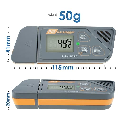 USB Temperature Humidity Data Logger Recorder with Atmospheric Pressure Sensor IP65 Waterproof High Accuracy with Generate PDF and CSV Reports - Image 4