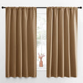 NICETOWN Blackout Curtains for Living Curtains, Gold Brown, Set of 2, 52 by 63 Inch, Window Treatment Blackout Curtain Panels, Home Decor Thermal Insulated Solid Drapes for Bedroom by NICETOWN