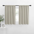 NICETOWN Blackout Curtains for Living Curtains, Room Darkening Window Curtain Panels, Easy-Care Solid Thermal Insulated Draperies/Drapes for Daughter Room (Natural, 2 Panels, 34 by 30) by NICETOWN