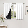 BGment Short Blackout Curtains for Small Window 40 Inch Long, Thermal Insulated Full Room Darkening Bedroom Curtains Noise Cancelling Privacy Rod Pocket Kitchen Curtains, 2 Panels, 42 Wide, Pure White by BGment
