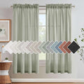 H.VERSAILTEX Linen Curtains Elegant Natural Linen Semi Sheer Curtains Energy Light Filtering Rod Pocket Window Treatments Panels for Living Room (Set of 2, Sea Grass, 52 inch W X 72 inch L) by HVERSAILTEX