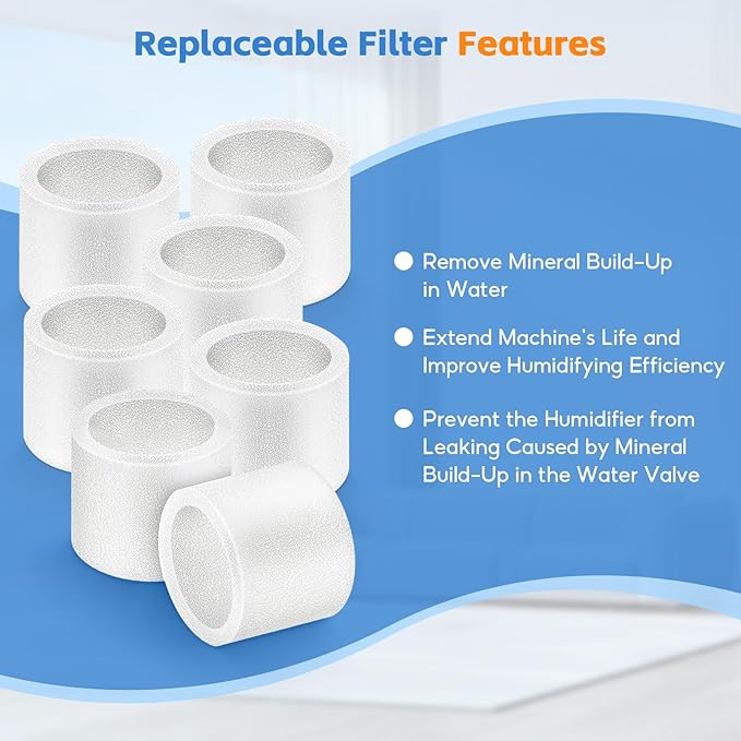 30-Pack Top Fill Humidifier Replacement Filters for Classic160, Dual150, Dual200S, Classic300(S), LV600S, OasisMist450S, Superior6000S, Clean Particles Improve Humidification Efficiency - Image 4