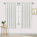 DWCN Blackout Curtains for Living Room Thermal Insulated, Energy Saving & Noise Reducing Bedroom Curtains, Ivory, W 70x L 63 Inch, Set of 2 Rod Pocket Curtain Panels by DWCN