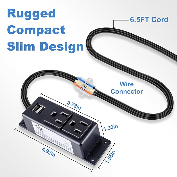 Gun Safe Accessory Electrical Power Outlet Kit，Sekelo Safe Power Outlet Kit with USB for Interior Dehumidifiers and Lights, UL Listed. - Image 5