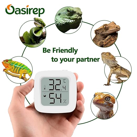 2-Pack Reptile Thermometer and Hygrometer – LCD Digital Temp & Humidity Monitor for Bearded Dragon, Gecko, Snake Tanks, Incubation Boxes, Indoor Pet Habitats - Image 7