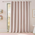NICETOWN Thermal Insulated 100% Blackout Drape, Pink, 1 PC, 100" x 84", Noise Reducing Performance Grommet Slider Satin Curtain Panel with Black Lining for Large Window by NICETOWN
