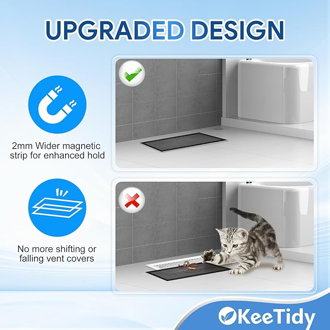 Floor Vent Covers, 5.5" x 12" Magnetic Vent Covers Air Vent Covers Mesh Screen Register Vent Covers for Home, Floor, HVAC, AC, Grilles, and RV Vents, 3 Pack - Image 4