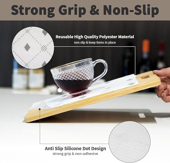 Refrigerator Liners Non Slip 17.7IN x 24FT Roll, Absorbent Fridge Liners and Fresh-Keeping Refrigerator Shelf Liners, No Adhesive Fridge Shelf Liners for Glass Shelves Cabinets Drawers - Image 2
