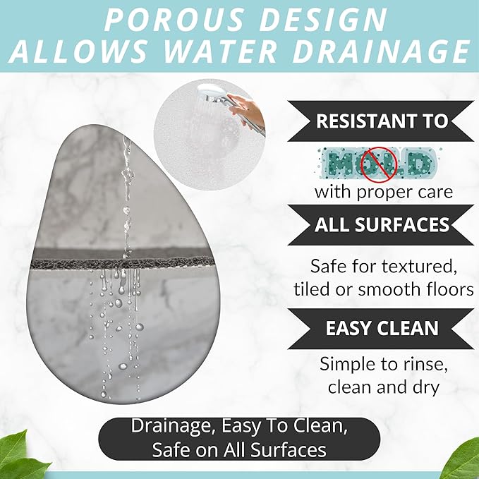 Enkosi Loofah Non-Slip Shower Mat – Square Anti-Slip Bath Mat for Kids, Tub, Bathtub & Walk-in Stalls, Cushioned PVC, Quick-Dry with Drain Holes – Bathroom Floor Safety Pad (Duck, 24x24) - Image 4