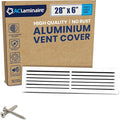 28x6 Inch (Duct Opening) Air Return Vent Cover Decorative – Premium Aluminum AC Vent Cover for Ceiling & Wall, Rustproof Grille, Ideal for Home HVAC Grille, Durable & Easy to Install by ACLAMINAIRE by LAMINAIRE