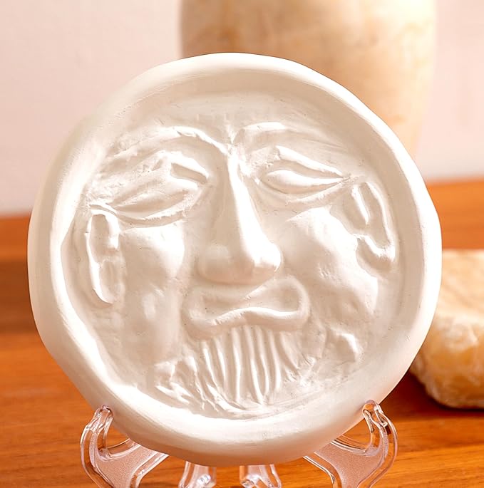 Air Purifying Healing Ceramic Object-Ancient Korean Demon Hunter's Face Roof Tile-Bearded Face Ceramic Home Décor-Air Purifying Effects, Eliminates Bad Odors, Humidity Control - Image 2