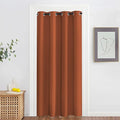 NICETOWN Blackout Doorway Curtain Drape 78 inch Long - Grommet Noise Reducing Thermal Insulated Solid Modern Window Treatments for Bedroom Closet (1 Panel, 52 x 78 Inch, Burnt Orange) by NICETOWN