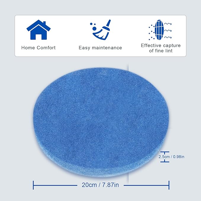 10 Pack Polyester Filter Replacement for Indoor Dryer Vent, Circular Replacement Filter Suitable for Kiss Core Indoor Dryer Vent, Dryer Lint Filter, Polyester Dryer Filter Replacement - Image 6
