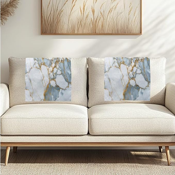 Blue Marble Headrest Cover Furniture Covers for Recliners Non-Slip Headrest Slipcover Washable Couch Back Cover Anti-Stain Chair Protectors Covers Sofa Chair Back Covers - Image 7