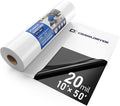 Crawl Space Vapor Barrier - 20 Mil Vapor Barrier - (10' x 50') - Tear Resistant, Heavy Duty Vapor Barrier, Drop Cloth Moisture Barrier Thick Plastic Sheeting Covering for Crawlspace Encapsulation by CrawlSpaceEncapsulation