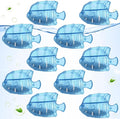 10PC Humidifier Cleaner Fish Universal Humidifier Tank Cleaner Works in All humidifiers and Fish Tanks Purifies Water, Prevent Hard Water Build-Up,Demineralization Cleaner(Blue) by VZZNN