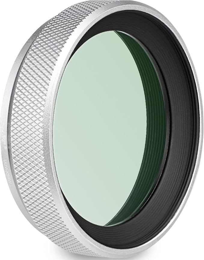 Haoge LUV-X54W Metal Lens Hood with MC UV Protection Multicoated Ultraviolet Lens Filter for Fujifilm X100VI Fuji X100V Camera Silver by haoge