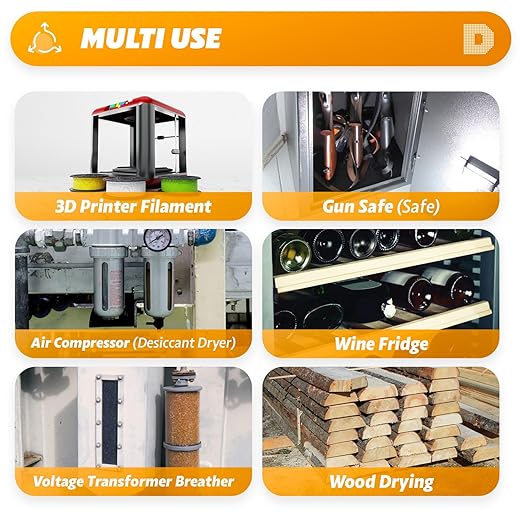 "Dry & Dry" [32 LBS] Premium Orange Indicating Silica Gel Desiccant Beads(Industry Standard 3-5 mm) - Rechargeable(4 Gallon) - Image 5