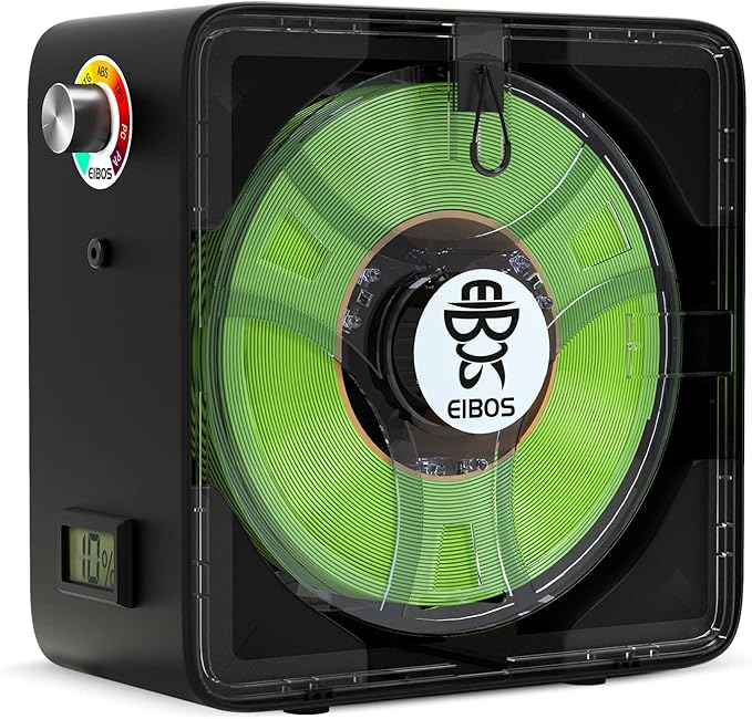 【EIBOS Official】 3D Printer Filament Dryer Easdry, 3D Printer Filament Dry Box with Fan, Adjustable Temperature, Humidity Control & Spool Holder, Compatible with 1.75mm 2.85mm 3.00mm Nylon, PLA, TPU by EIBOSOfficial