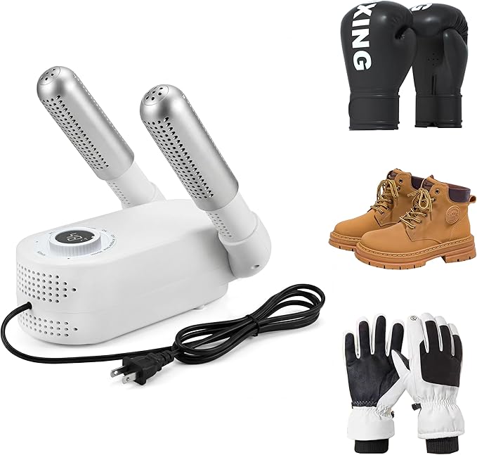 Boxing Glove Dryer, Boot & Shoe Dryer - Portable Foldable Drying Rack with Heat Blower & UV, Constant 118.4°F, 2-H Timer by Unknown