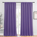 NICETOWN Blackout Curtains for Living Curtains, Lilac Purple, 2 Panels, 52 by 95, Room Darkening Window Curtain Panels, Easy-Care Solid Thermal Insulated Draperies/Drapes for Daughter Room by NICETOWN