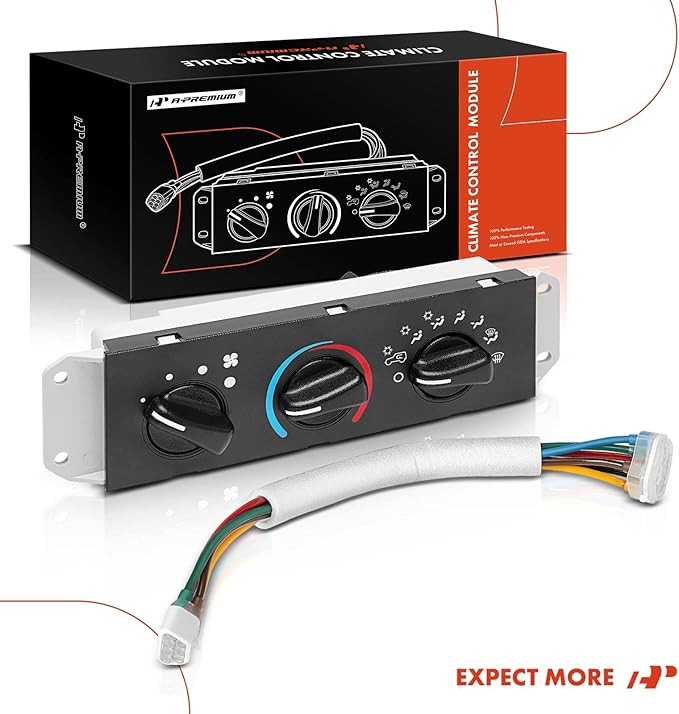 A-Premium HVAC Heater Climate Control Panel Compatible with Jeep Wrangler TJ 1999-2006 with AC - Replaces# 55037473AB - Image 9