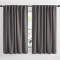 NICETOWN Blackout Curtain Panels Window Draperies - (Grey Color) 62x63 inch, 2 Pieces, Insulating Room Darkening Blackout Drapes for Doorway Shower Bathroom Laundry Room Bifold Door by NICETOWN
