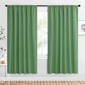 NICETOWN Bedroom Window Curtain Panels, Froest Green, 2 Panels, 62 in x 72 in (W x L), Window Treatment Thermal Insulated Rod Pocket Room Darkening Curtains/Drapes for Patio Door by NICETOWN