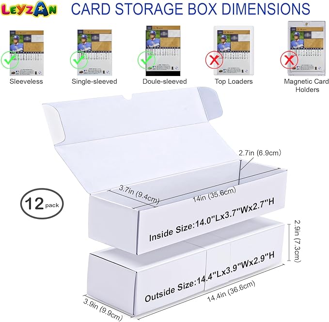 Trading-Card Storage Box, 12-Pack 1000 Count with labels - Image 2