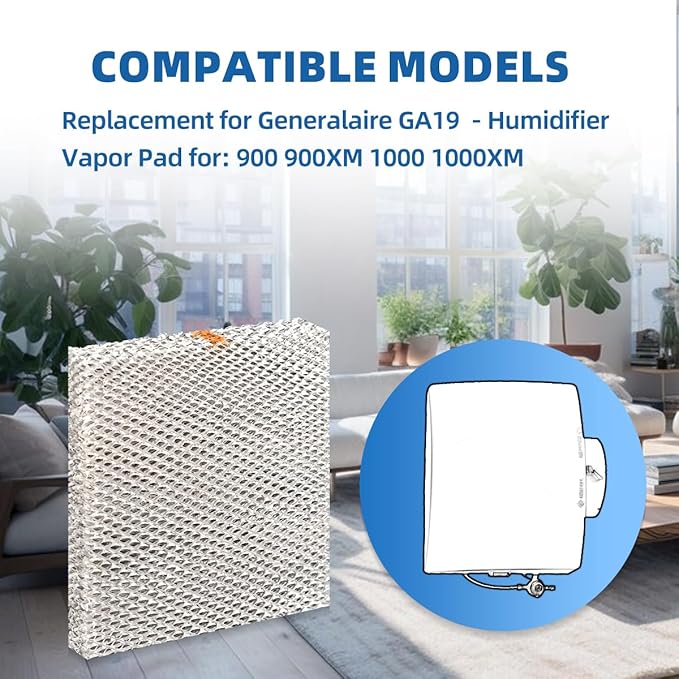 GA-19 GA900 Evaporator Pad Humidifier Water Panel Filter Compatible with GeneralAire 900 & 1000 Humidifiers GFI #7919 2 Packs - Image 3
