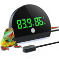 PAIZOO Reptile Thermometer Hygrometer, LED Reptile Tank Thermometer and Humidity Gauge, Rechargeable Digital Hygrometer for Reptile Tank Accessories, Switch Between ℉/℃, Always-on Display Mode by PAIZOO