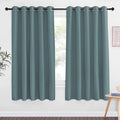 NICETOWN Blackout Greyish Blue Curtain for Living Room - Solid Thermal Insulated Grommet Light Blocking Window Treatment Sound Dampening for Bedroom/Doorway (1 Panel, W66 x L66) by NICETOWN