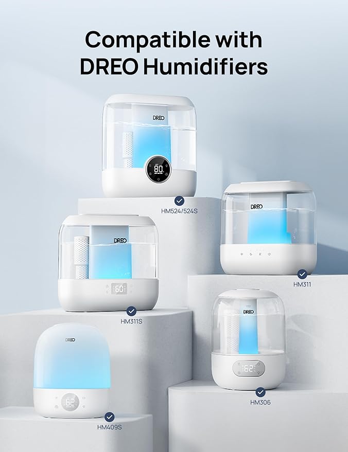 DREO Clean Mist Cartridge 3-Pack for Humidifiers, Compatible with DREO Humidifiers HM311/311S/524/524S/306, Reduce Contaminants Build-up, Healthier Mist, Easier Cleaning - Image 4