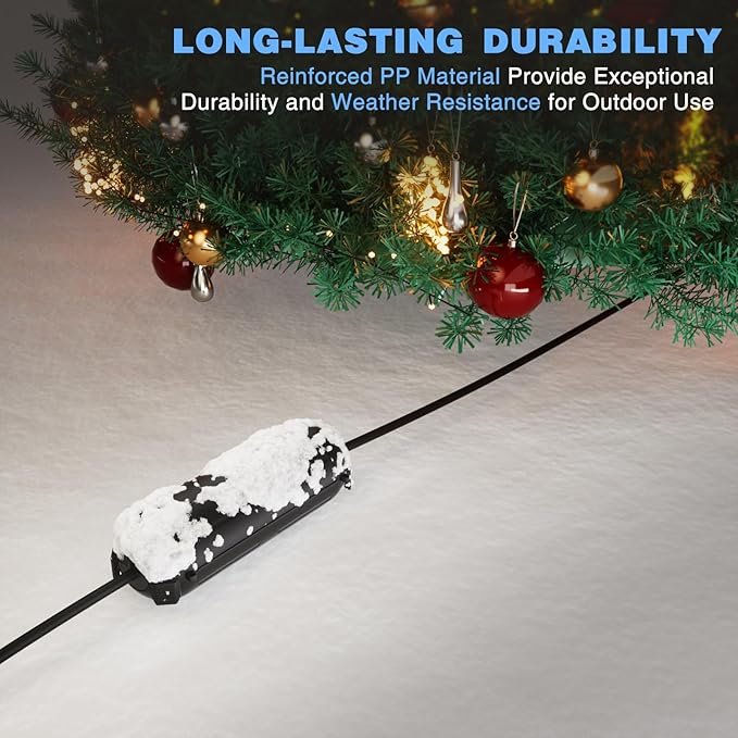 Flemoon [6 Pack] Outdoor Extension Cord Safety Cover with Waterproof Seal, Weatherproof Electrical Connection Box to Protect Outdoor Outlet, Plug, Socket, Christmas Holiday Decoration Light, Black - Image 7