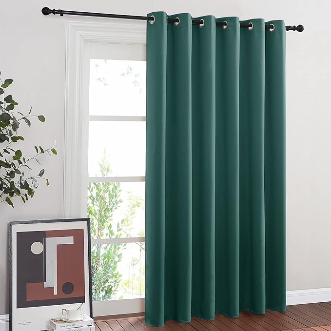 NICETOWN Bedroom Window Blackout Curtain Panel - Home Decoration Thermal Insulated Blackout Drape/Drapery for Loft, Guestroom (Hunter Green, 1 Panel, 80 x 84 inch) by NICETOWN