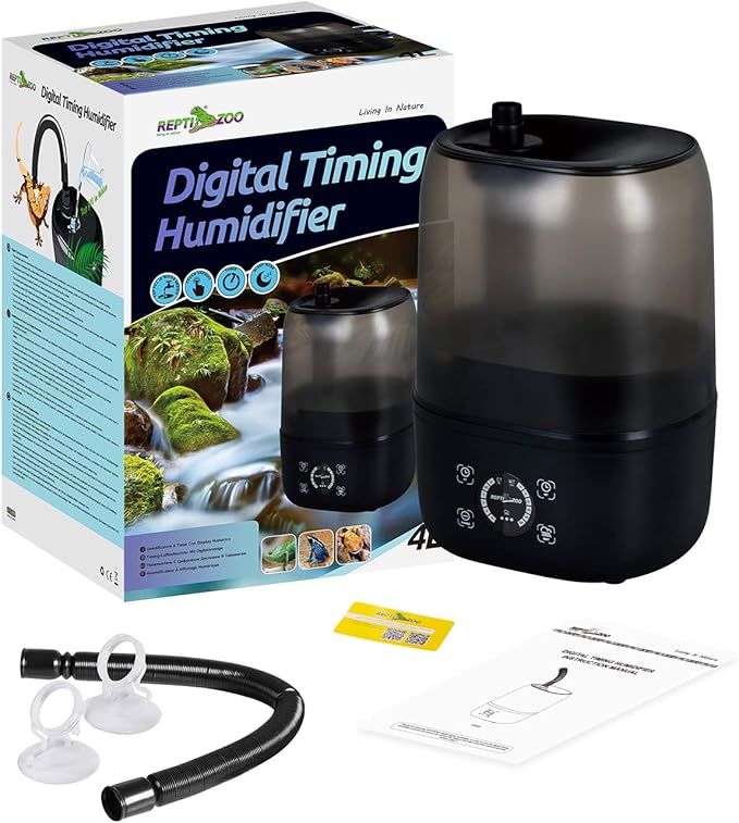 REPTI ZOO 4L Reptile Fogger Mister Tank, Terrariums Digital Tank Timing Humidifier Smart Touch Screen Adjustable Fogger for Reptiles Amphibians Herps - Image 7