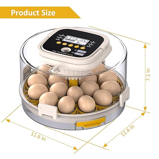 18 Egg Incubator with Automatic Egg Turning and Humidity Control, Intelligent Egg Incubator with Automatic Temp. Adjustment - Image 6